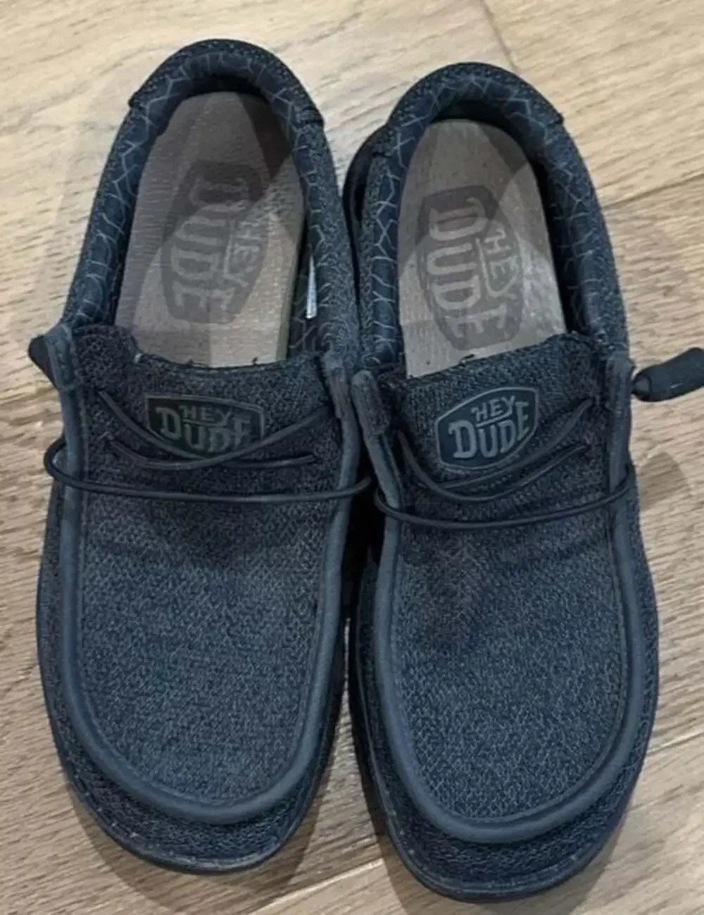 HEYDUDE Wally Sox Micro Total Black Slip-On Loafers